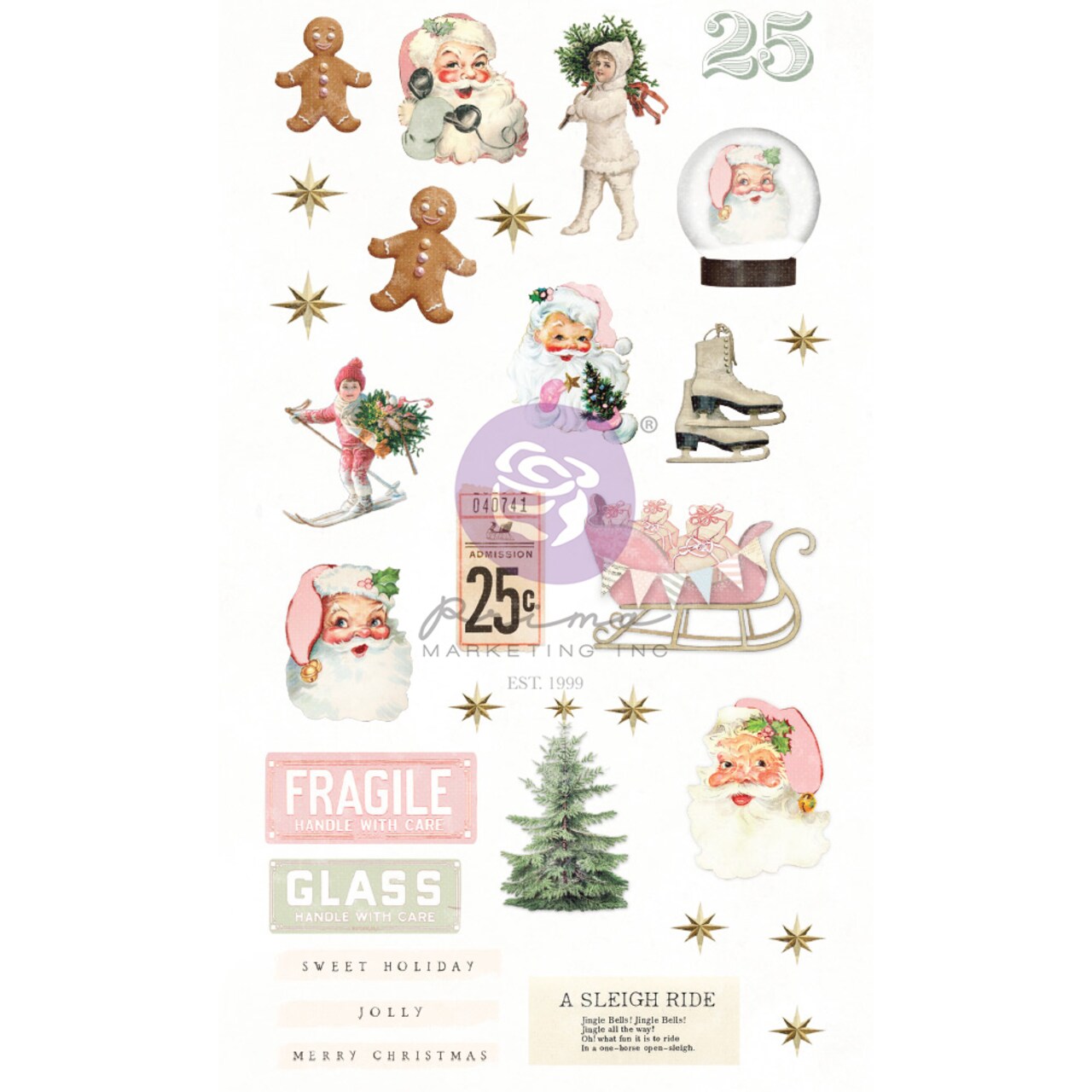 Christmas Market Collection Puffy Stickers - 29 pcs / stickers Scrapbook Supplies Material For Craft Notebooksdecoupage Album Journals Planners Art Journaling Bullet
